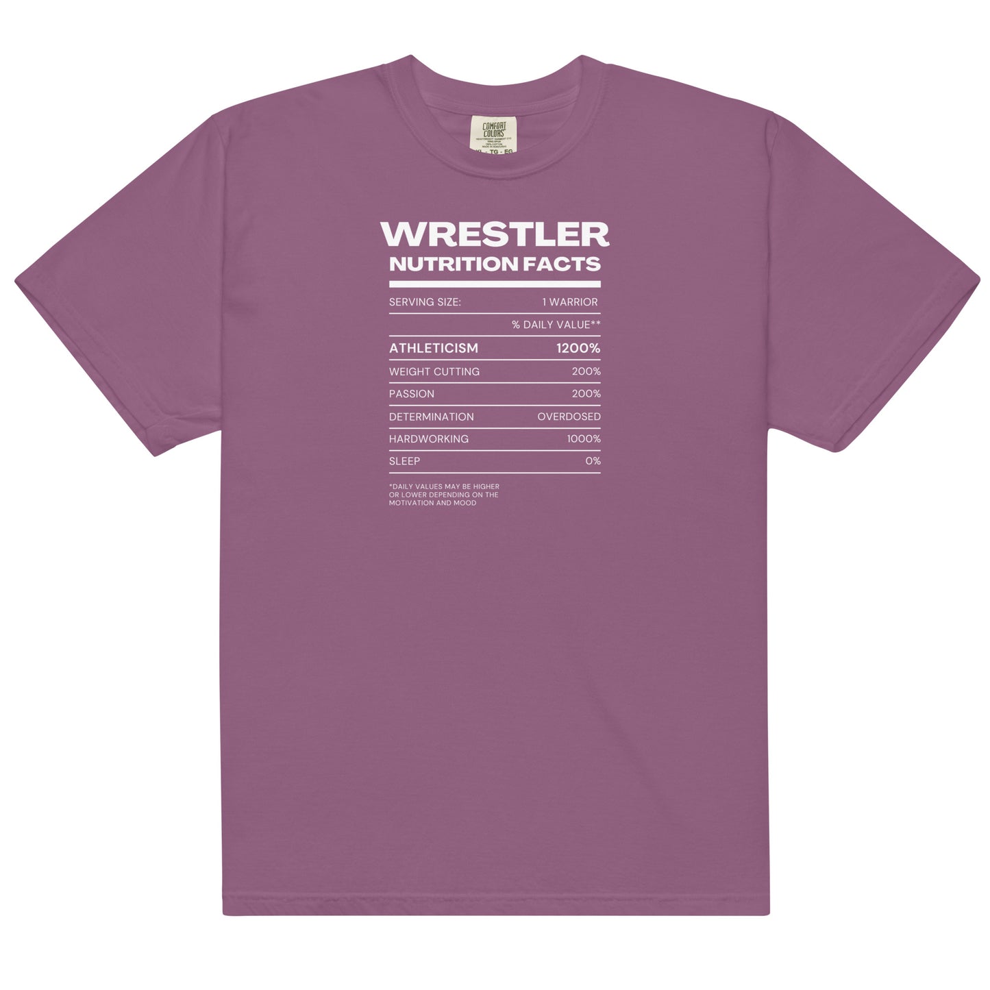 Wrestler Nutrition Facts Short Sleeve Tee