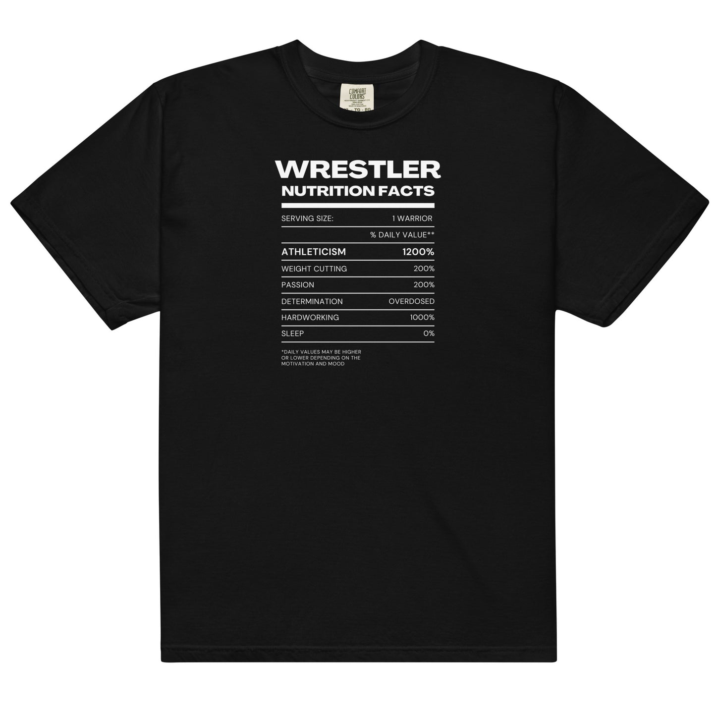 Wrestler Nutrition Facts Short Sleeve Tee