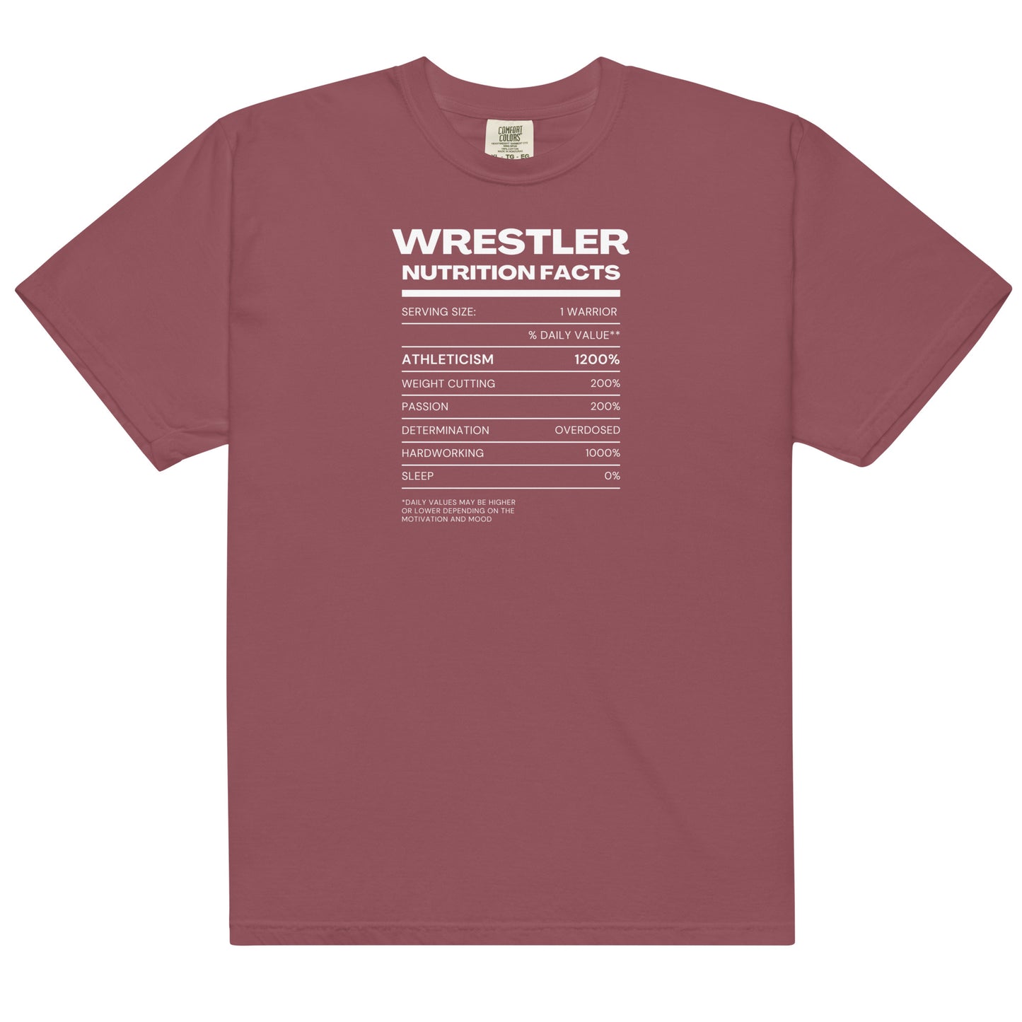 Wrestler Nutrition Facts Short Sleeve Tee