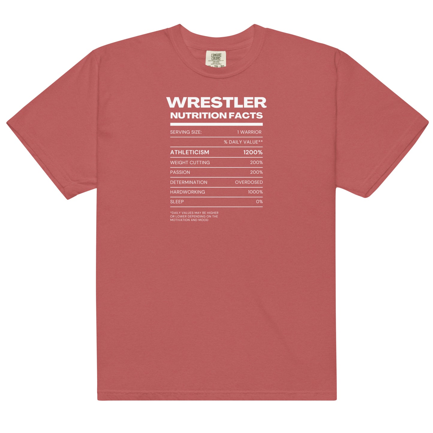 Wrestler Nutrition Facts Short Sleeve Tee