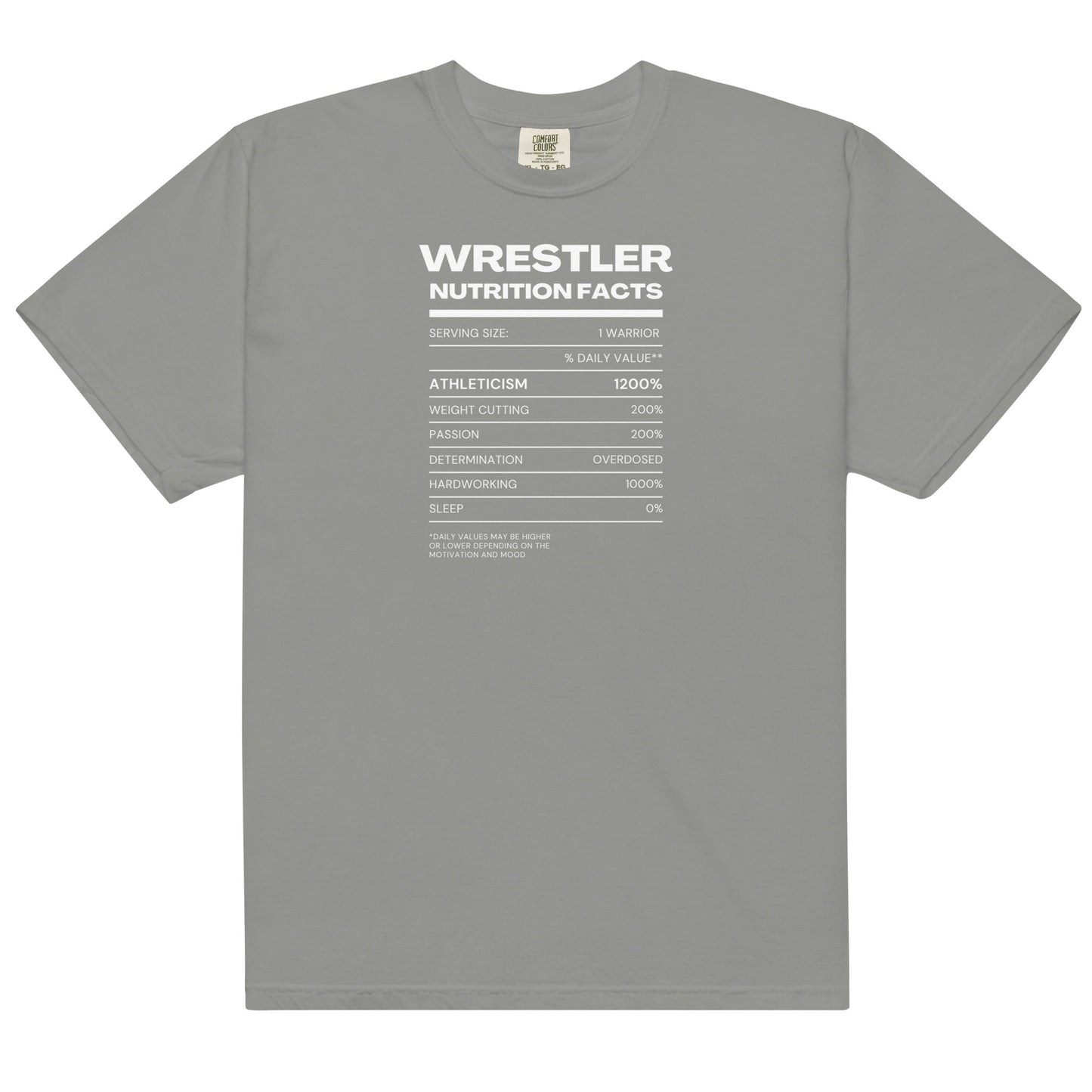 Wrestler Nutrition Facts Short Sleeve Tee