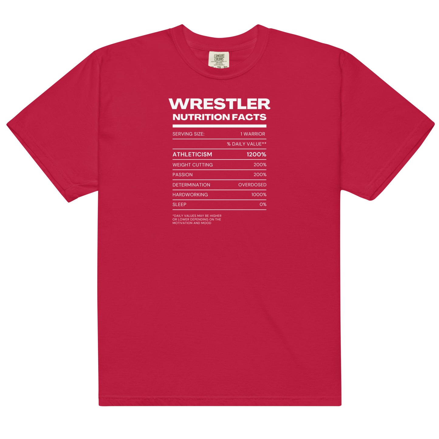 Wrestler Nutrition Facts Short Sleeve Tee