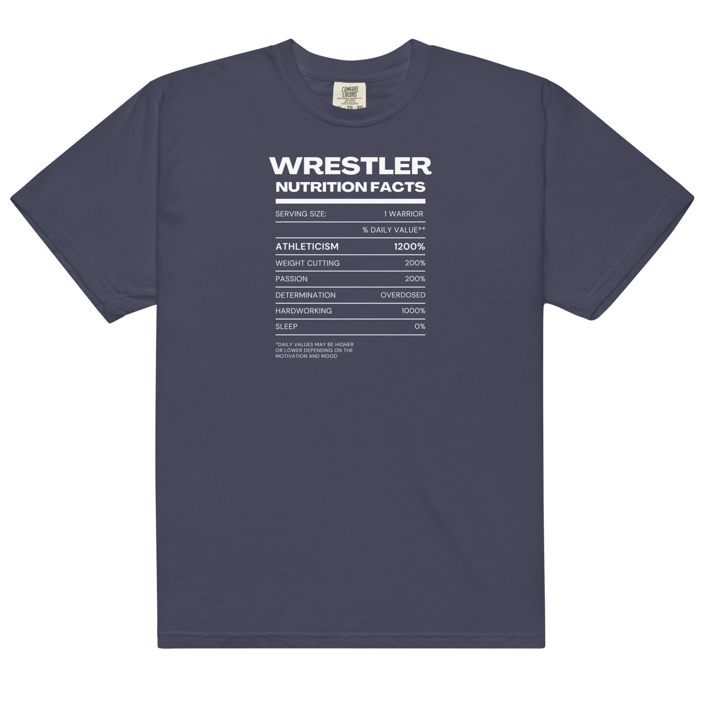Wrestler Nutrition Facts Short Sleeve Tee