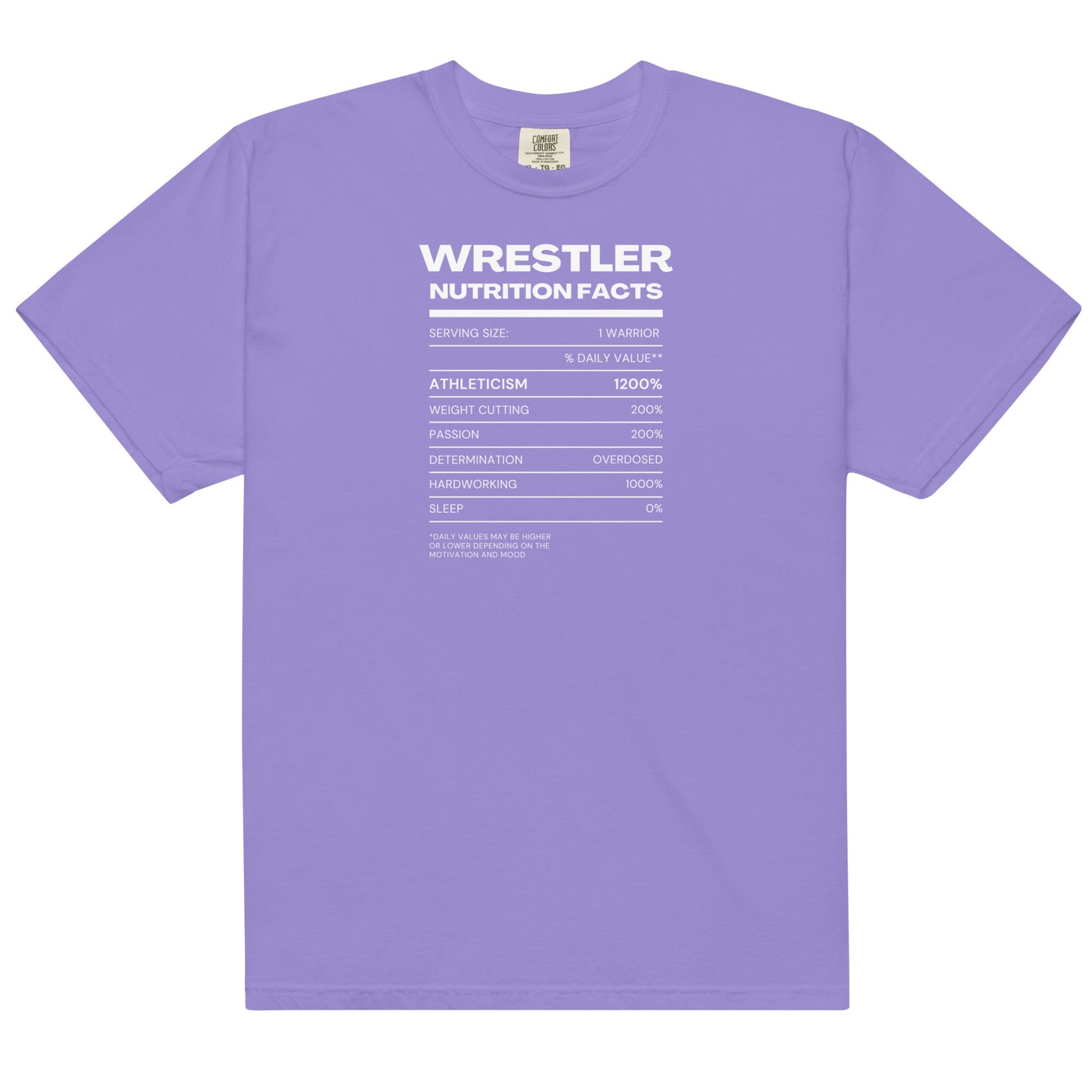 Wrestler Nutrition Facts Short Sleeve Tee