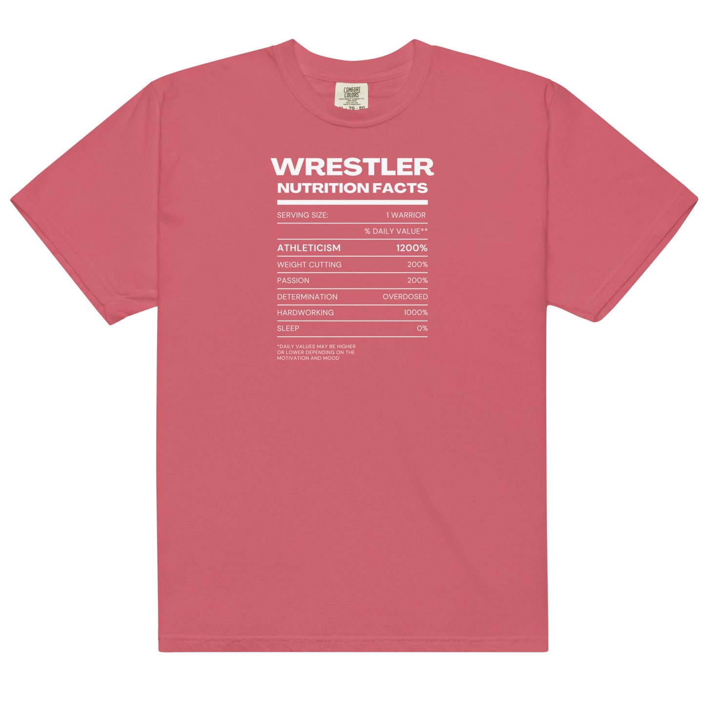 Wrestler Nutrition Facts Short Sleeve Tee