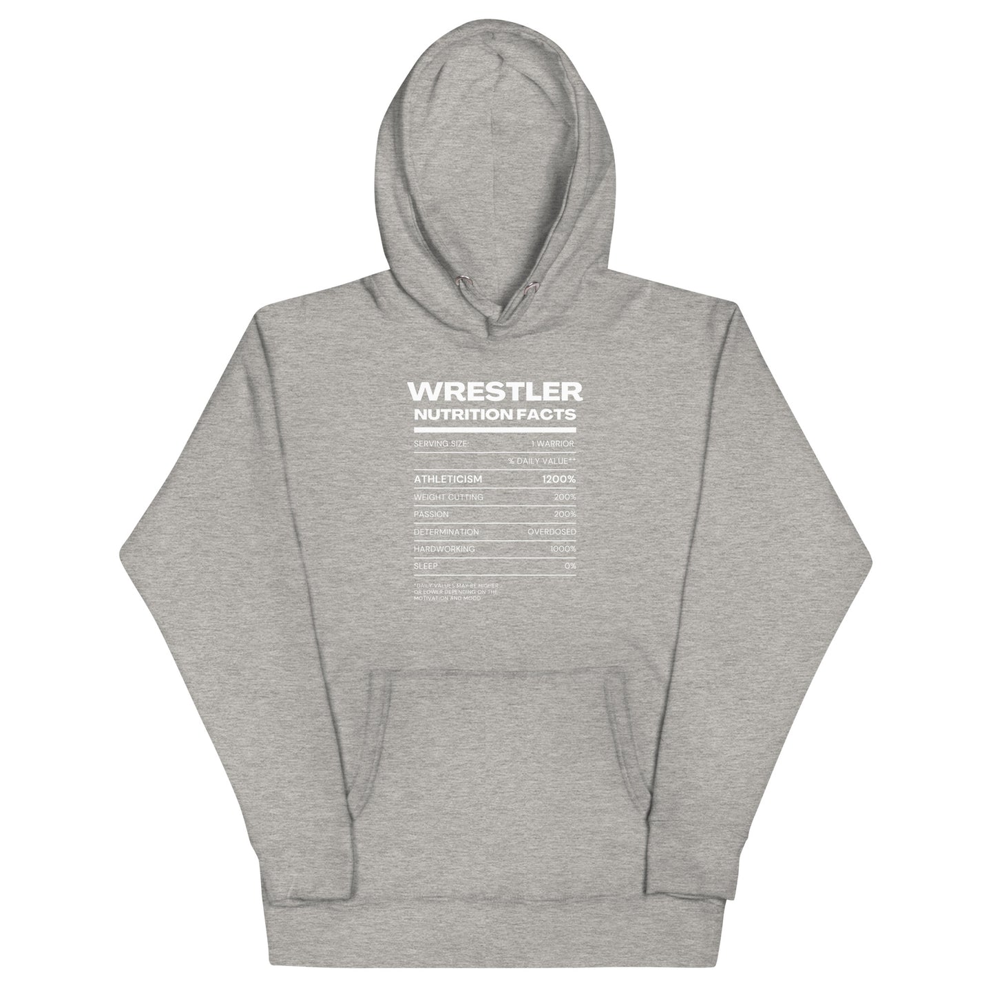 Wrestler Nutrition Facts Hoodie