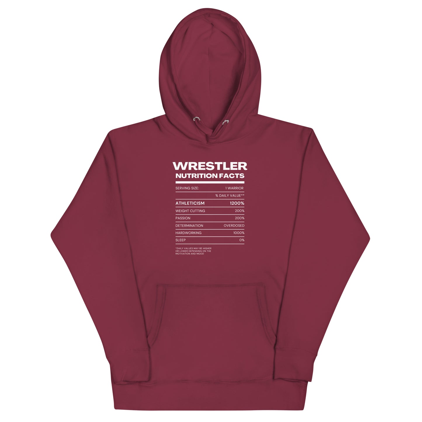 Wrestler Nutrition Facts Hoodie