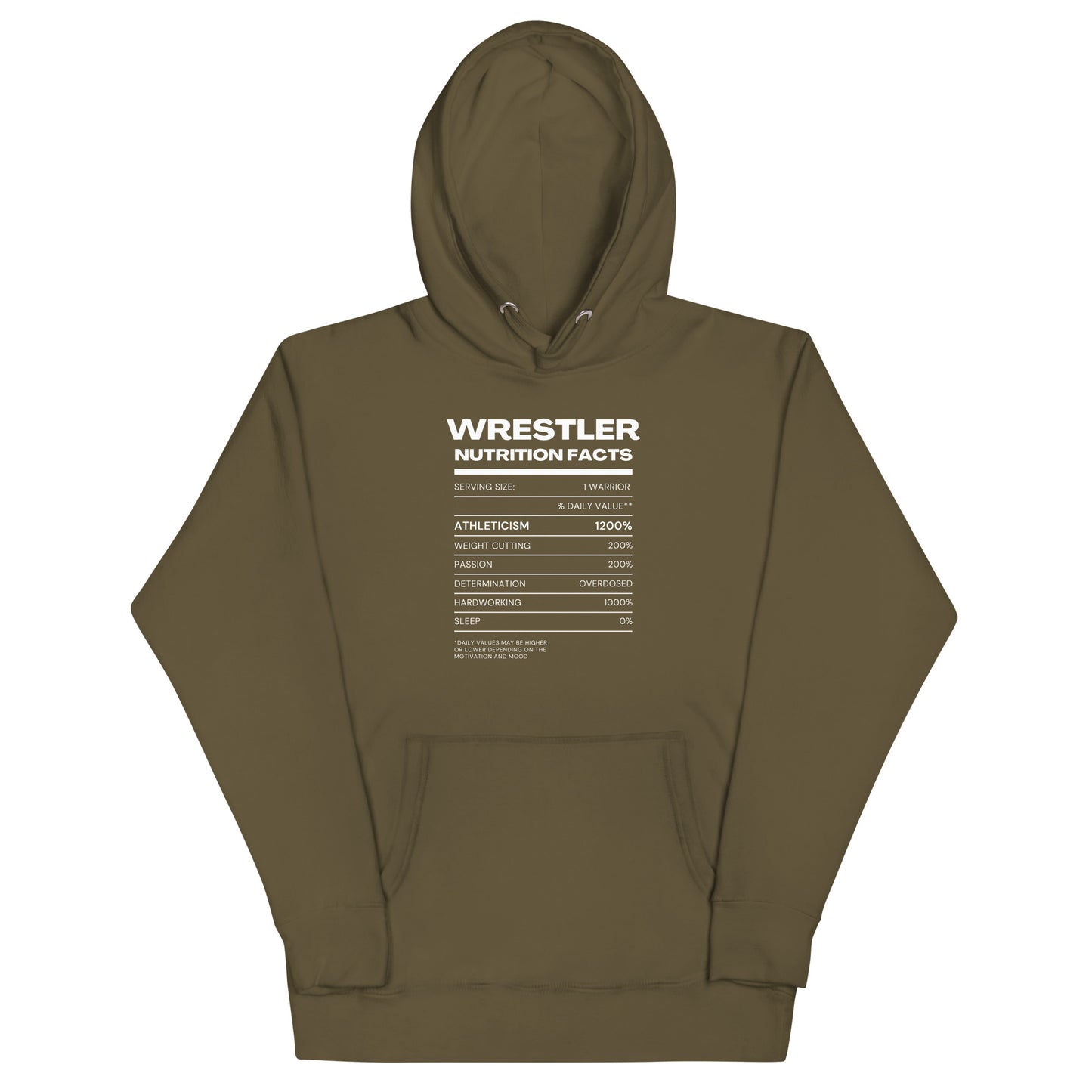 Wrestler Nutrition Facts Hoodie