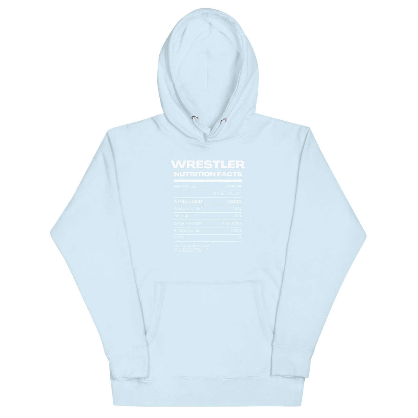 Wrestler Nutrition Facts Hoodie