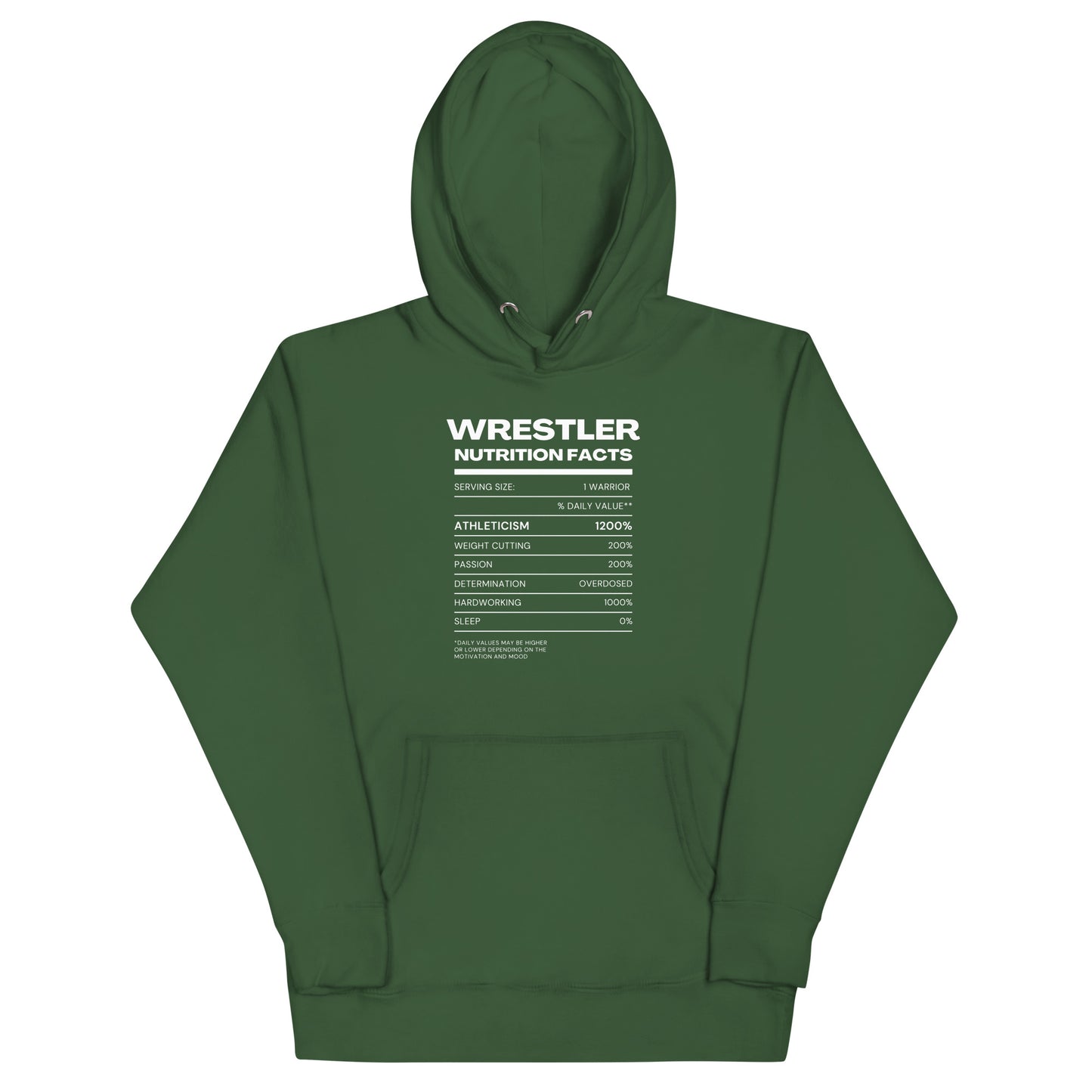 Wrestler Nutrition Facts Hoodie