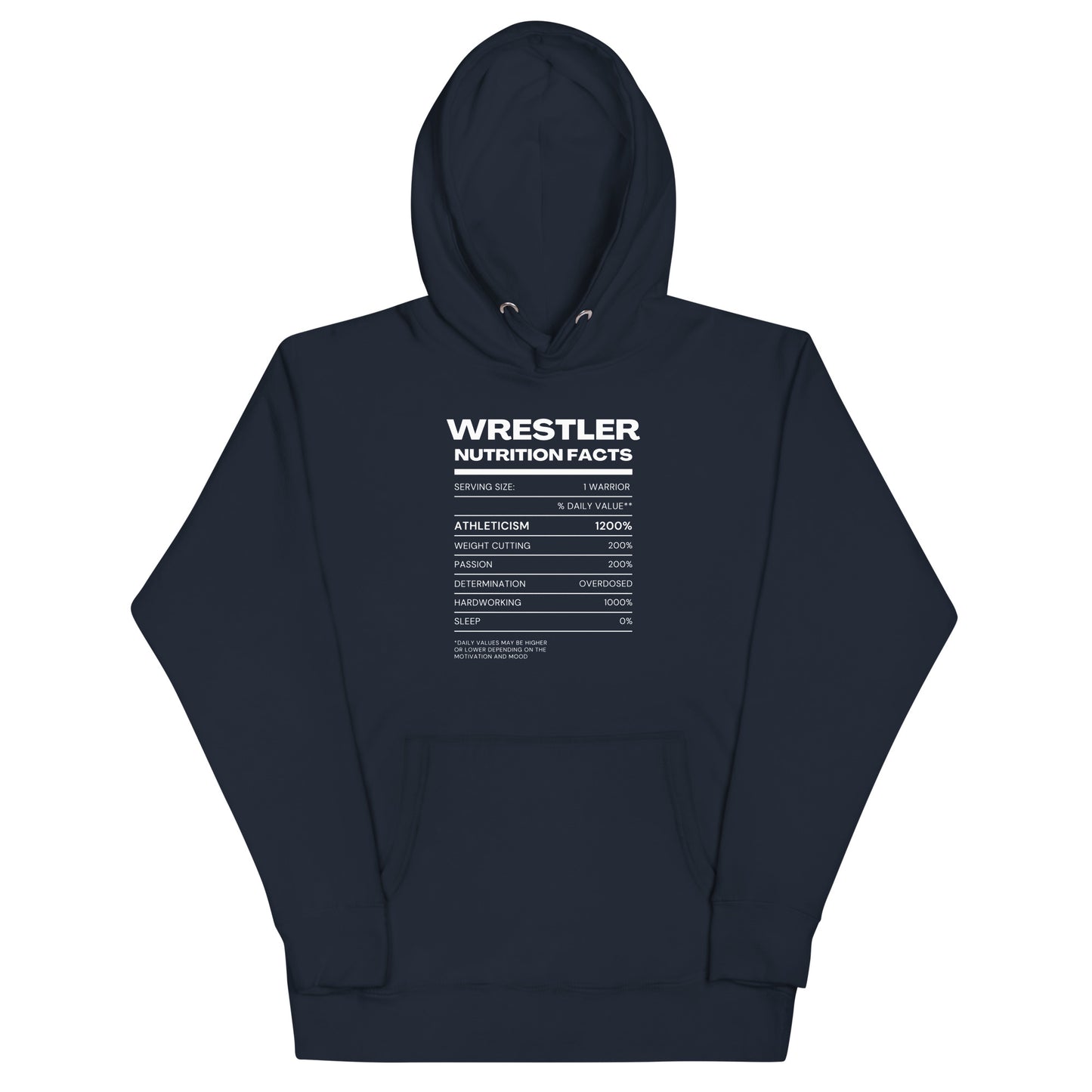 Wrestler Nutrition Facts Hoodie