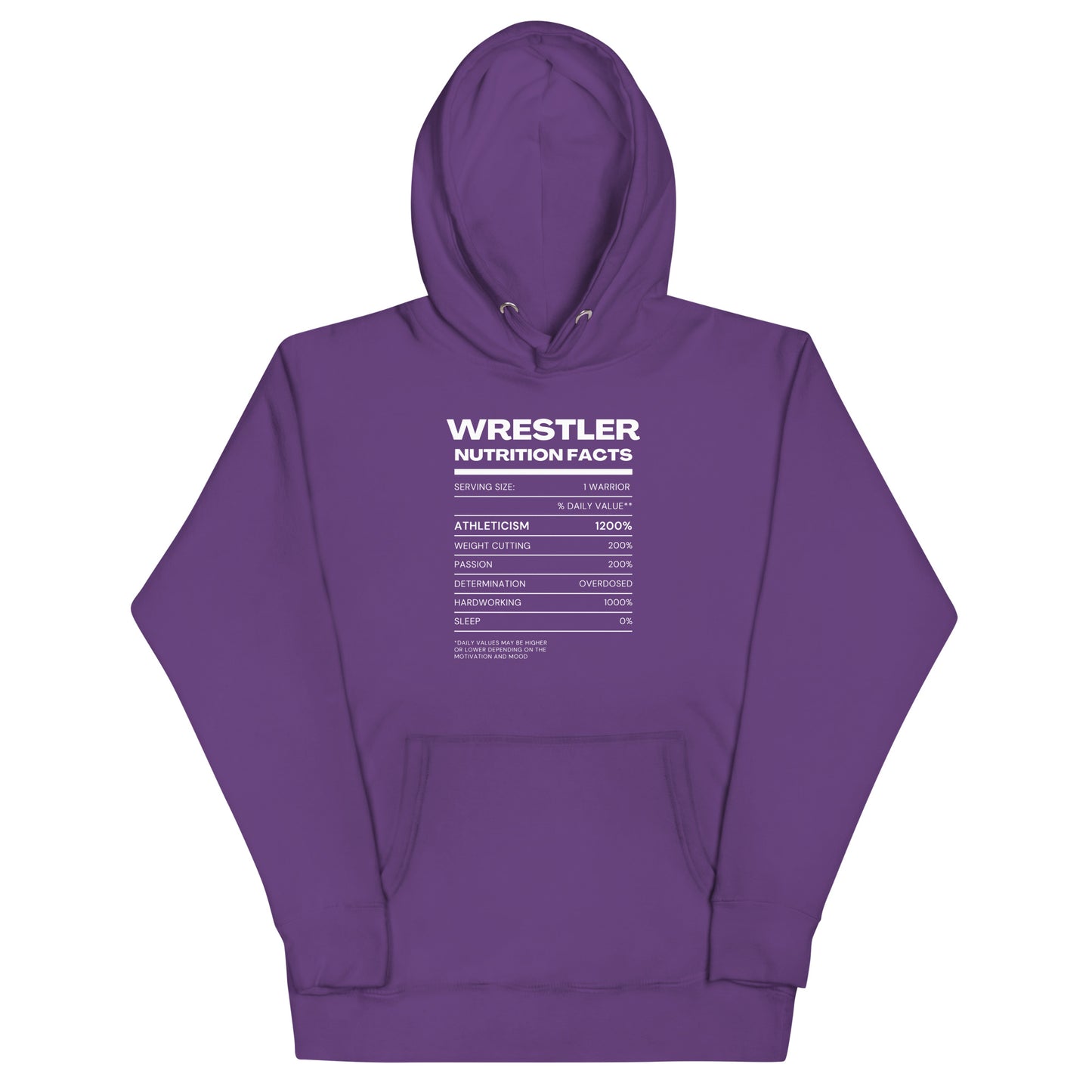 Wrestler Nutrition Facts Hoodie