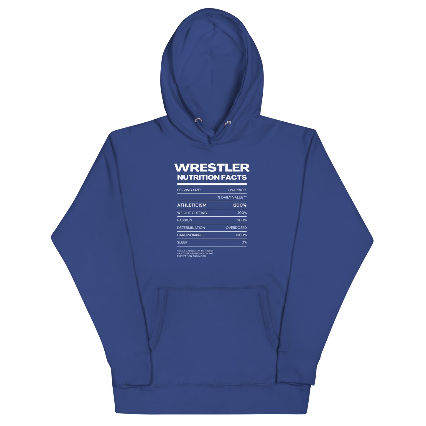 Wrestler Nutrition Facts Hoodie